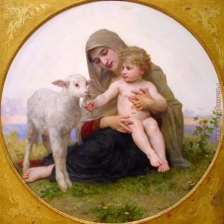William Bouguereau Virgin and Lamb